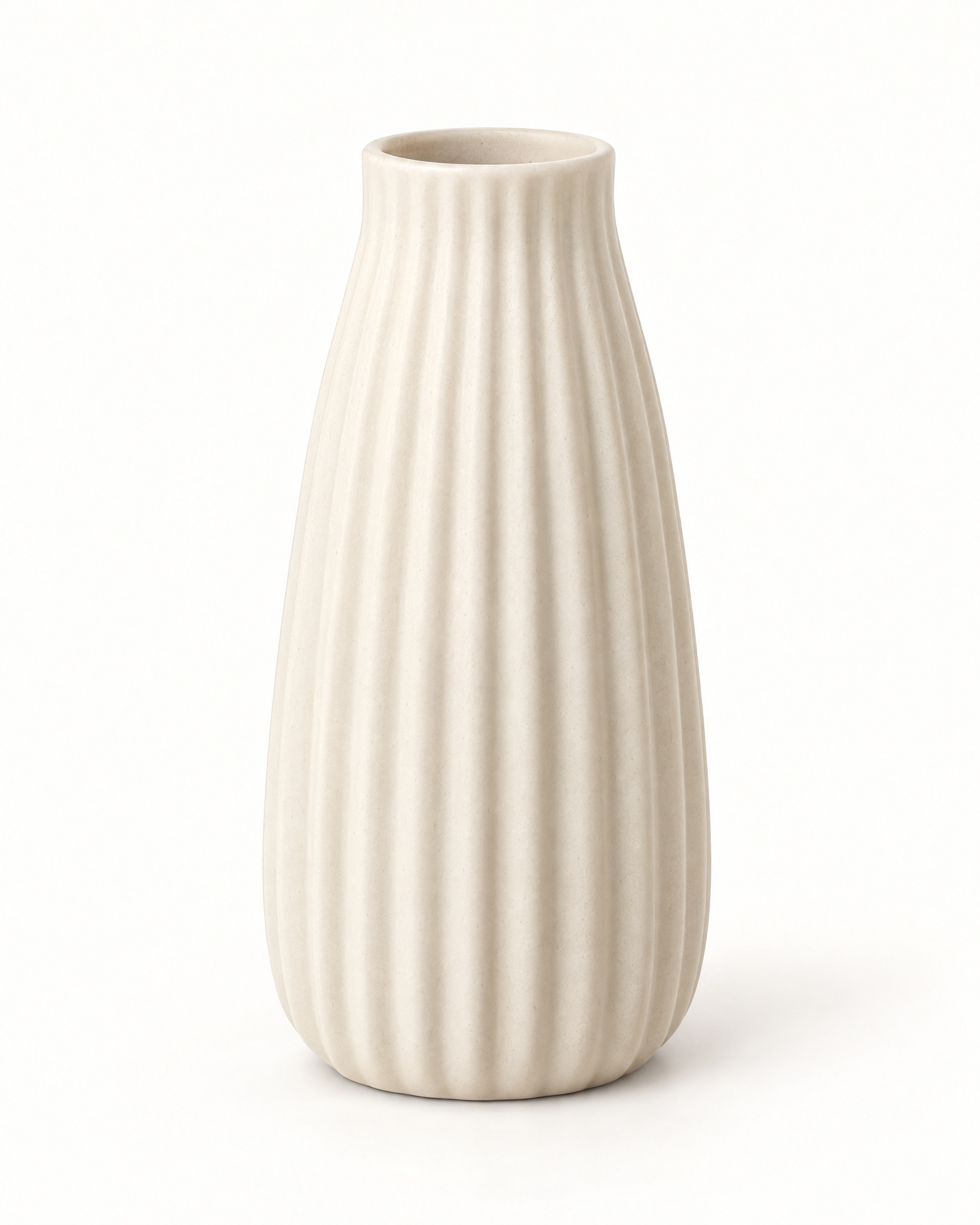 Generated product concept of an unbranded fluted bud vase; not confirmed Langrum Ventures inventory.